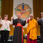 His Holiness the Dalai Lama with other religious leaders at the Inter-faith dialogue in Salzburg, Italy, on March 21, 2012