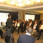 Sikyong speaking to the Deans of Schools and Universities in Boston on 14 October 2012/Photo/Office of Tibet, New York