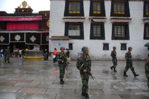 Jokhang, the holiest place for the Buddhist in Lhasa City, is under constant surveillance 