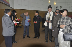 Sikyong with Chief Minister Dr Mukul Sangma at a reception organised by the state government in honour of the Tibetan political leader’s visit to the state in Shillong on 4 February 2014