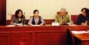 Kalon Dicki Chhoyang testifying before the Italian Senate Special Committee on the Protection and Promotion of Human Rights in Rome, on 5 December 2013.