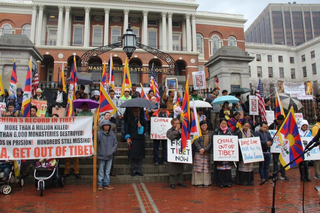 Boston Tibetan Community in front of the Boston City Hall